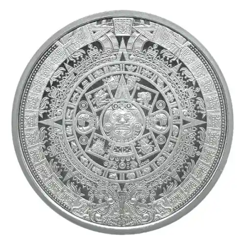 Silver 1/2 oz Aztec Calendar Round