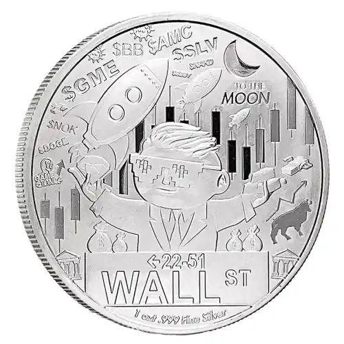 2021 Wallstreet Gamestonk 1 oz Silver Round