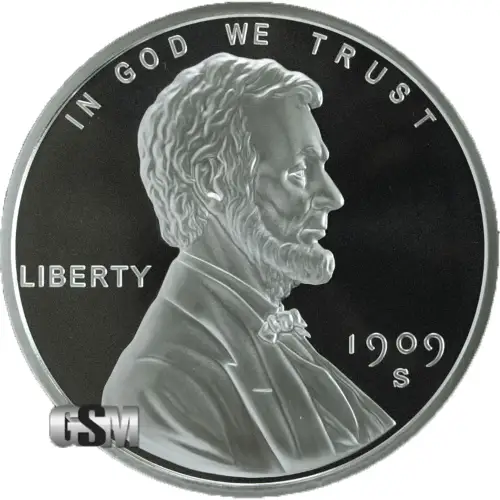Silver - 5 oz Lincoln Wheat Cent Round