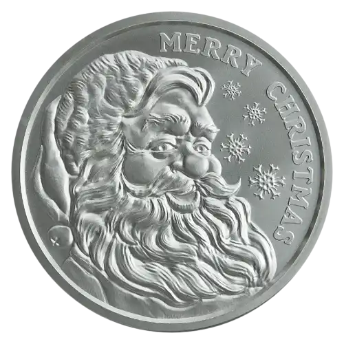 Silver - 1 oz Merry Christmas Santa Round (2020)