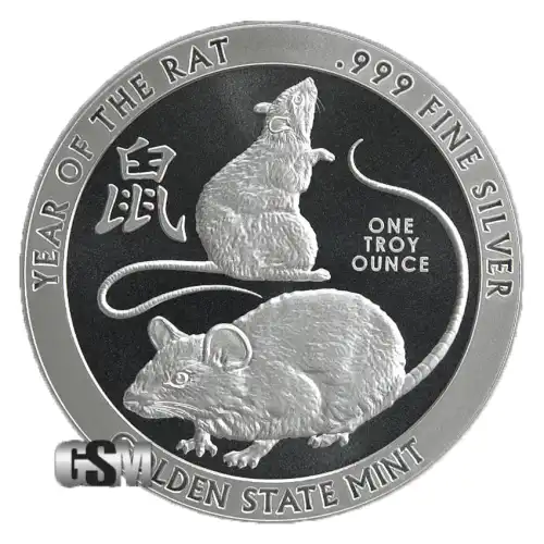 Silver - 1 oz Year of the Rat Round