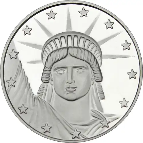 Silver - 1 oz Lady Liberty Round (SilverTowne)-Impaired