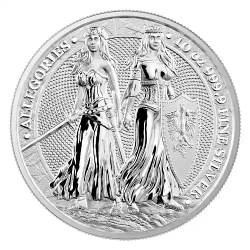 2022 Germania Allegories Polonia 50 Mark 10 oz Silver BU