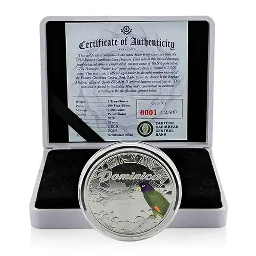 2019 Dominica 'The Nature Isle' 1 oz Silver Proof (Colored)