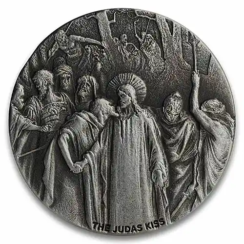 2020 Silver 2 oz Scottsdale Biblical Series - The Judas Kiss