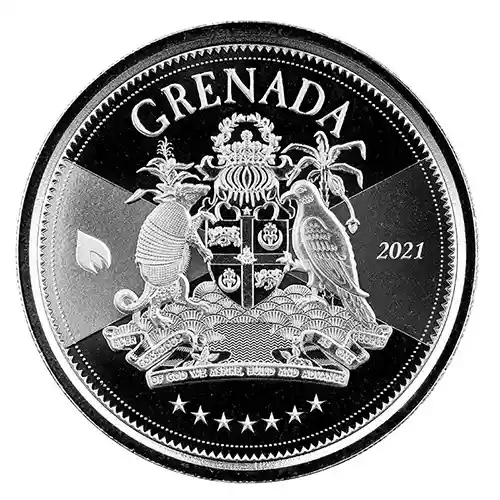 2021 EC8 Grenada: Coat of Arms 1 oz Silver BU