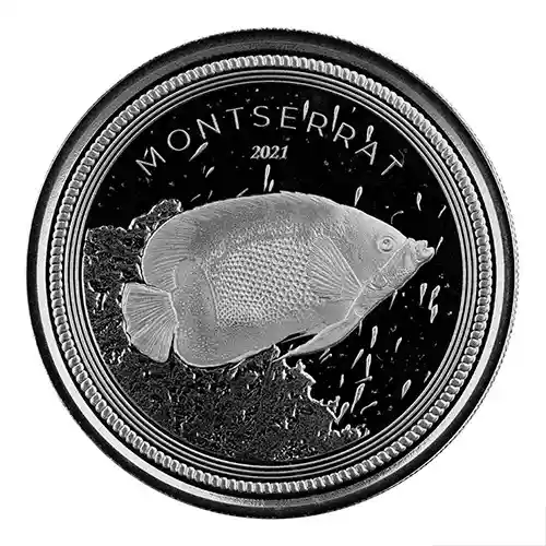 2021 EC8 Montserrat: Angelfish 1 oz Silver BU