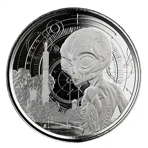 2021 Ghana Alien 1/2 oz Silver BU