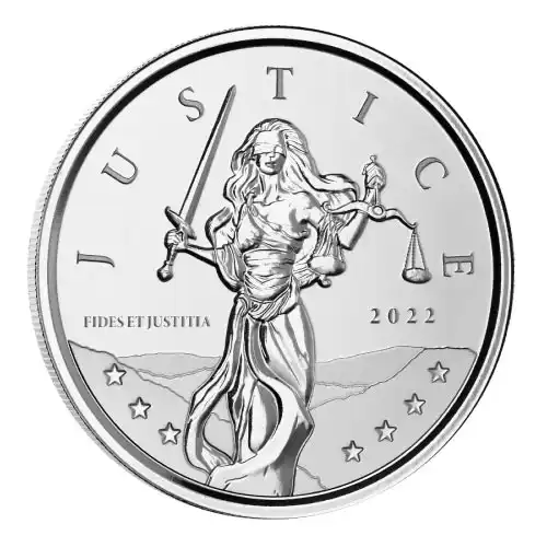 2022 Gibraltar Lady Justice Silver 1 oz BU