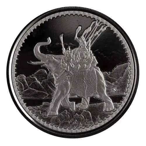2022 Gibraltar Royal Arms of England: War Elephant Silver 1 oz BU