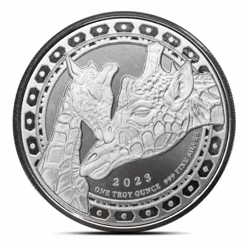 2023 1 oz Equatorial Guinea Giraffe Silver Coin