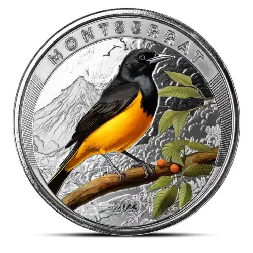 2023 1 oz Montserrat Oriole Silver Coin (Colored)