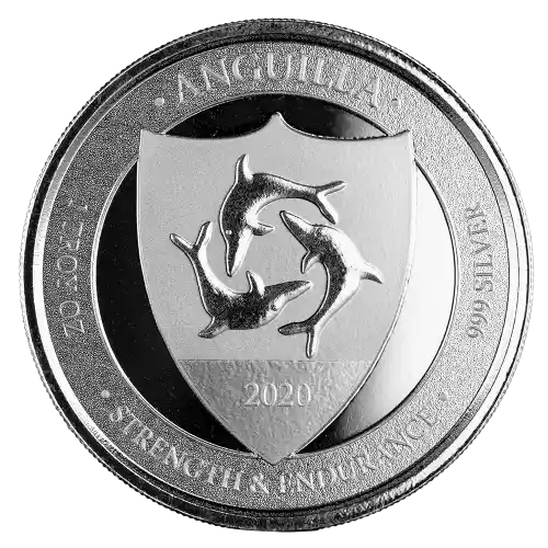 2020 EC8 Anguilla Coat of Arms 1 oz Silver BU