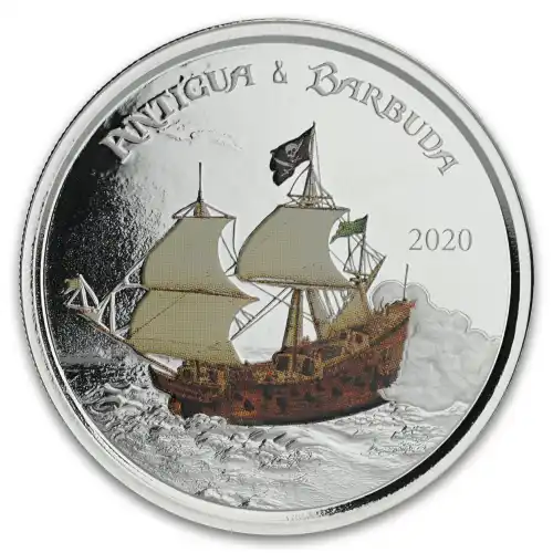 2020 Antigua & Barbuda Silver Rum Runner Proof 1 oz (Colored)