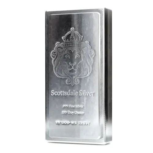 Silver 100 oz Scottsdale KING Stacker Bar