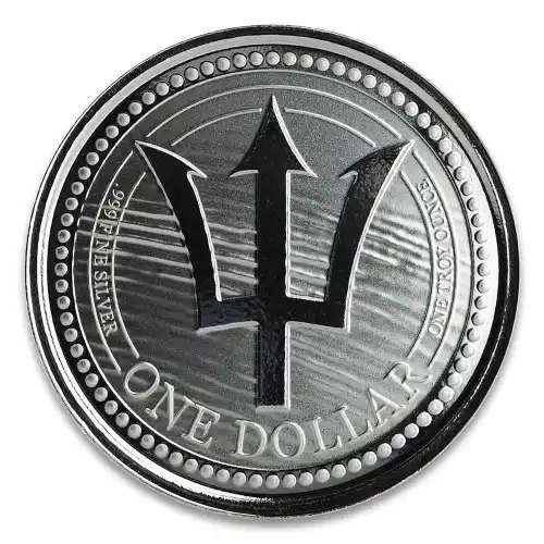 2020 1 oz Barbados Trident Silver Coin
