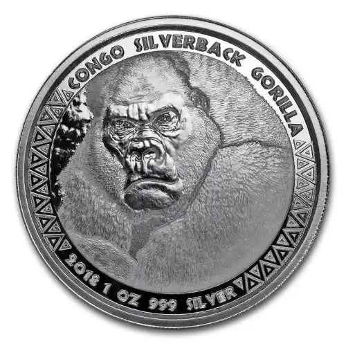 1 oz Republic of Congo Gorilla 2018