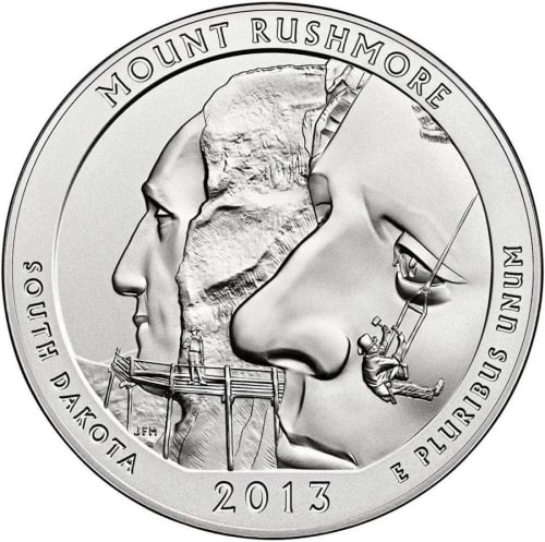 2013 Silver 5 oz ATB Mount Rushmore NP Early Release NGC MS69 PL