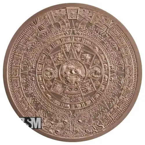 Copper 1 oz Aztec Calendar Round
