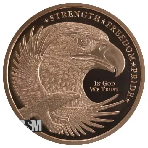 Copper 1 oz Eagle Round (Golden State Mint)