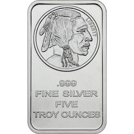 Silver 5 oz Buffalo Bar