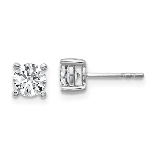 white-gold-round-lab-grown-diamond-4-prong-stud-post-earring