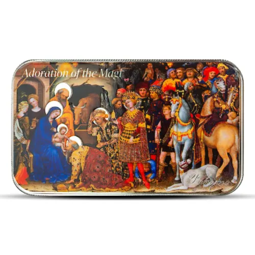 1 oz Adoration Of The Magi Gentile da Fabriano Silver Bar (Color)
