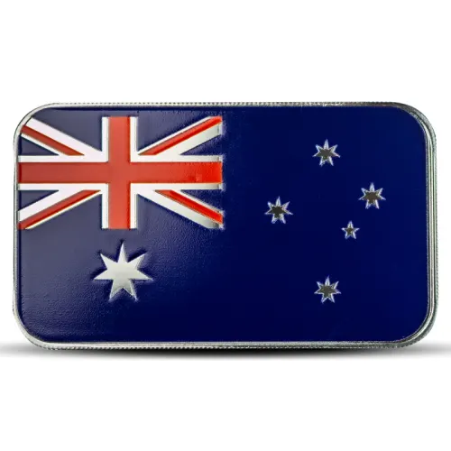 1 oz Australia Country Flag Silver Bar (Colored)