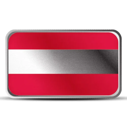 1 oz Austria Country Flag Silver Bar (Colored)