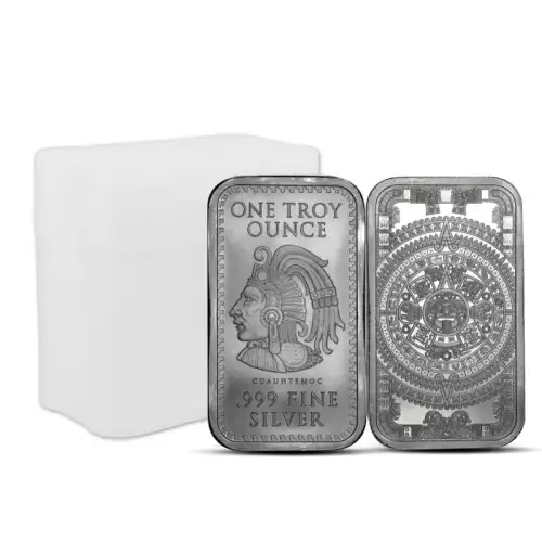 1 oz Aztec Calendar Silver Bar - Tube of 20