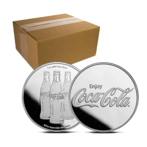 1 oz Coca Cola Silver Round .999 Fine - Box of 500