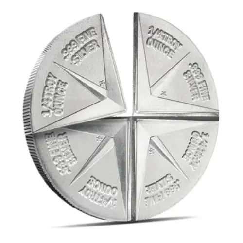1 oz Double Divisible Silver Round (4 x 1/4 oz)