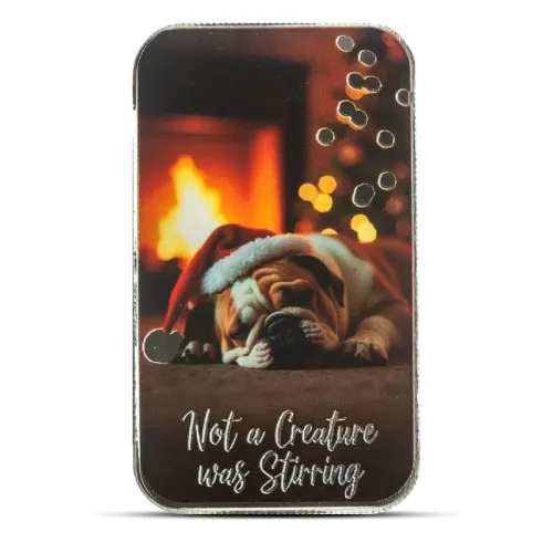 1 oz Dreaming of Christmas Silver Bar (Color)