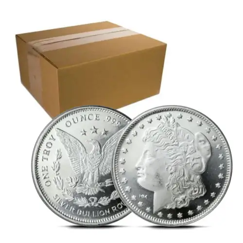1 oz Highland Mint Morgan Silver Round - Box of 500