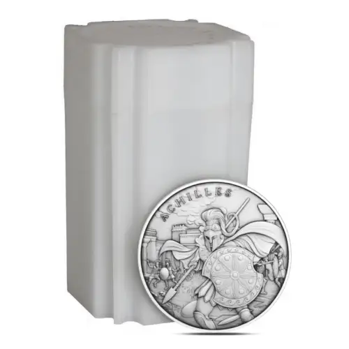 1 oz Legendary Warriors: Achilles Silver Round BU - Tube of 20