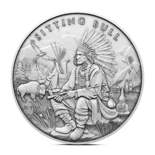 1 oz Legendary Warriors: Sitting Bull Silver Round (BU)