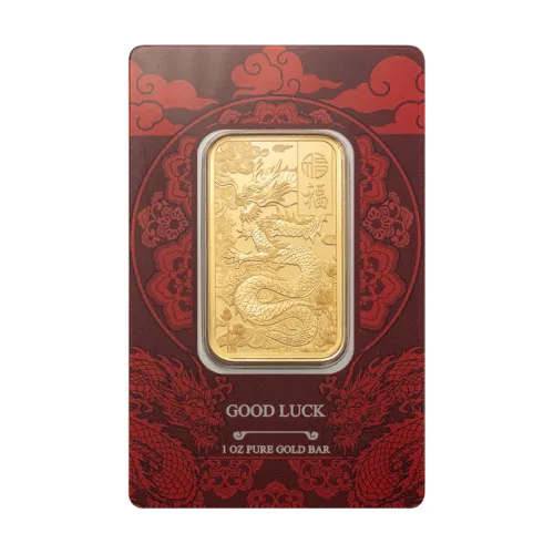2024 1 oz PAMP Lunar Dragon Gold Bar