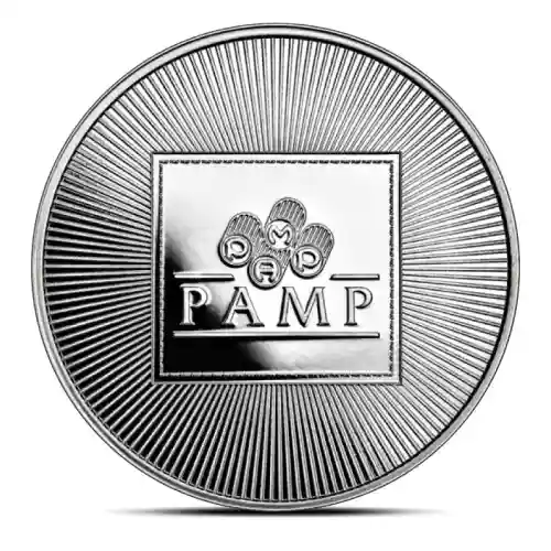 1 oz PAMP Silver Round (Logo)