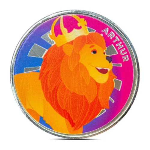 1 oz Scottsdale Arthur The Lion Silver Round (Color)