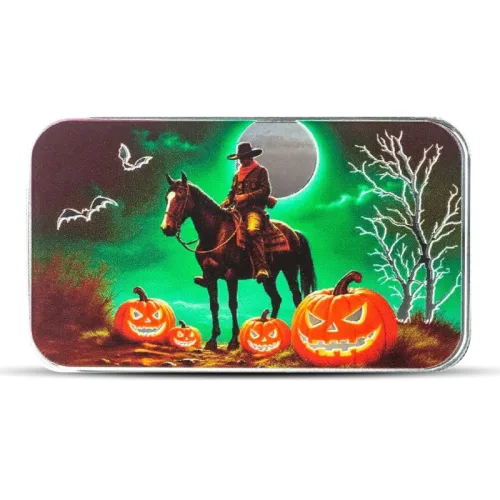1 oz Scottsdale Cowboy Vigil Silver Bar (Color)