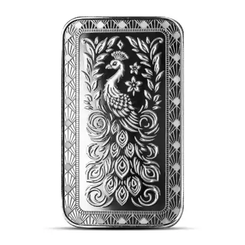 1 oz Scottsdale Marquee Peacock Silver Bar
