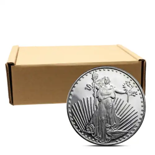 1 oz SilverTowne Saint Gaudens Silver Round - Box of 500