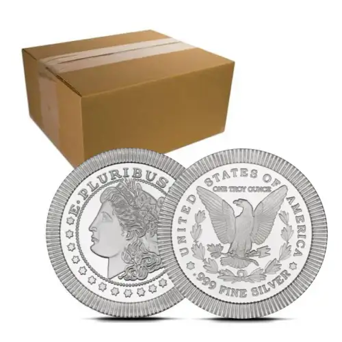 1 oz SilverTowne Mint Morgan Stacker Silver Round - Box of 500