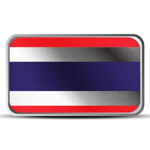 1 oz Thailand Country Flag Silver Bar (Colored)