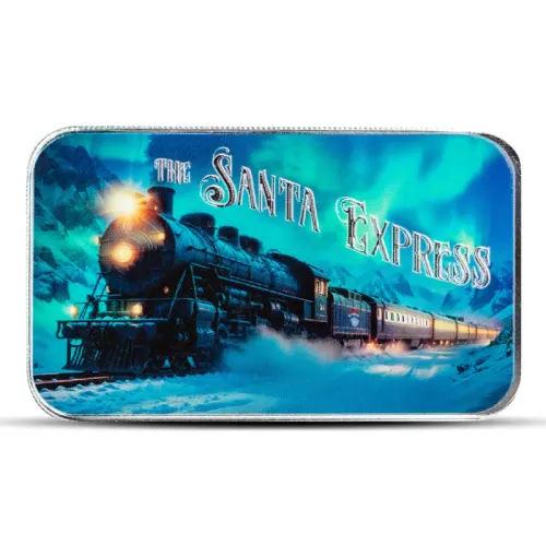 1 oz The Santa Express Silver Bar (Color)