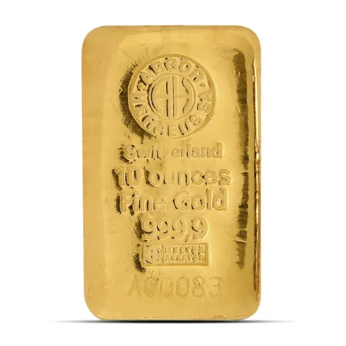 10 oz Argor Heraeus Gold Cast Bar