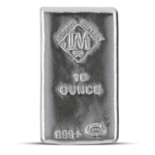 10 oz Johnson Matthey Silver Bar (Cast)
