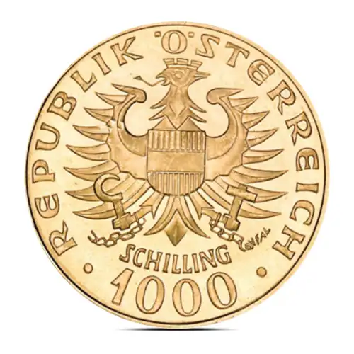 1000 Schilling Austrian Gold Coin (AU)