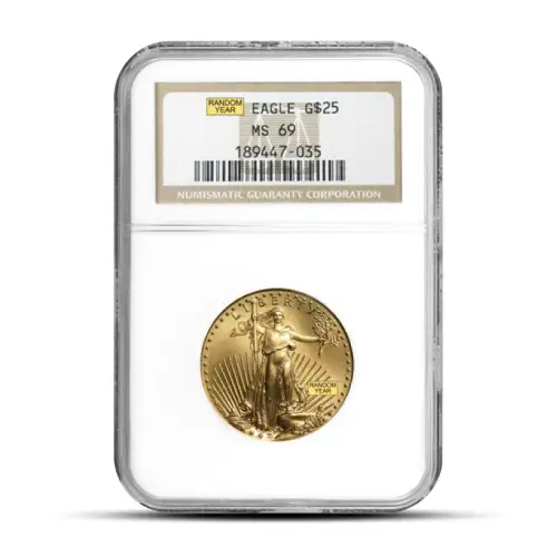 1/2 oz America Gold Eagle MS69 Coin (Random, NGC or PCGS)