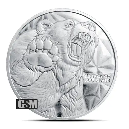 1/2 oz Bull and Bear Silver Round (GSM)